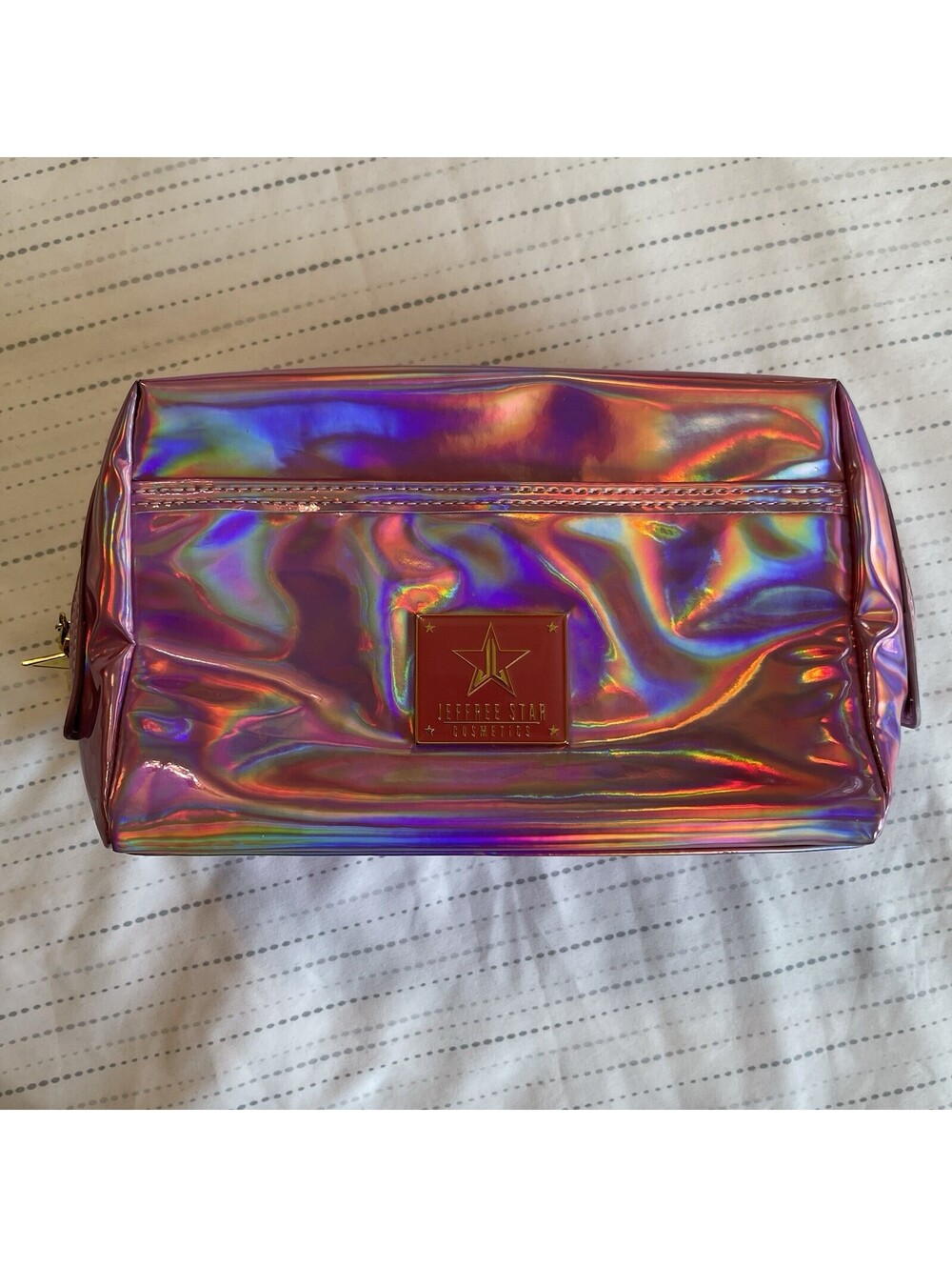 Jeffree Star Pink Holographic Makeup Bag Limited Edition Great Condition
